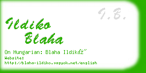 ildiko blaha business card